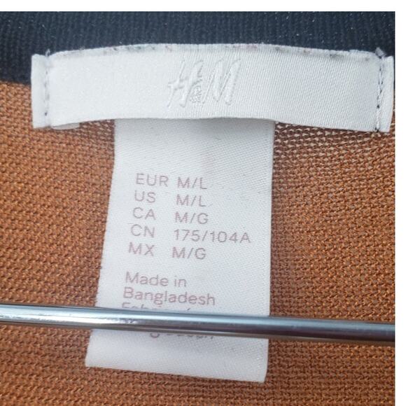 H&M Striped Open Front Short Sleeve Cape Cardigan Womens Size Medium / Large - Picture 3 of 4